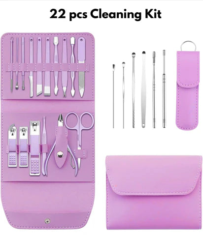 16-Piece Manicure Pedicure Set with + Free Earwax Kit Gift