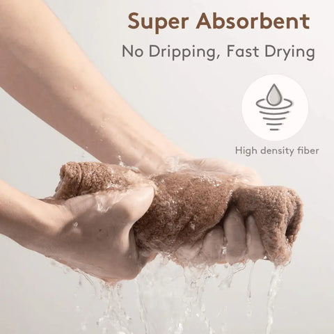 Microfiber Hair Drying Cap Pack of 2 - Kayfi Mart
